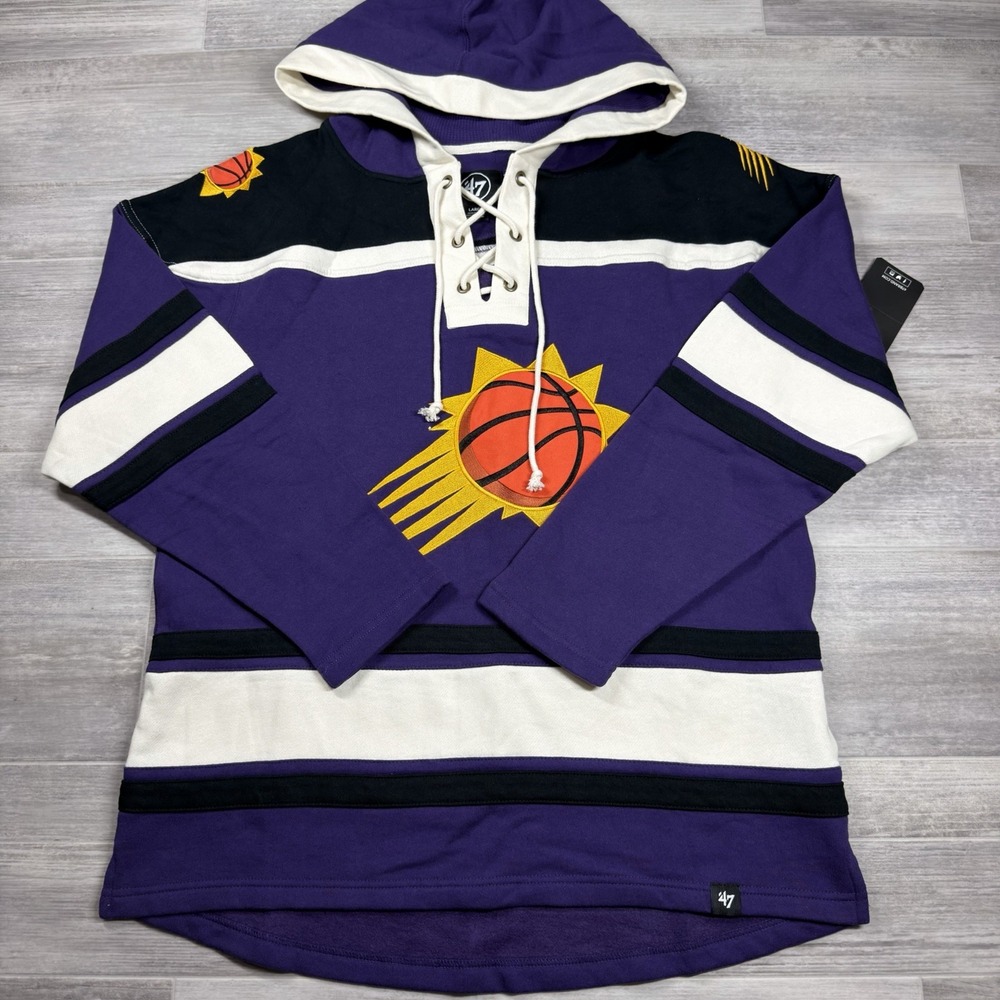 '47 Brand Phoenix Suns NBA Superior Lacer Hoodie Purple Men's Large MSRP $159